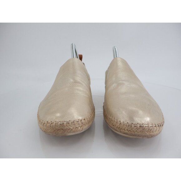 Gentle Souls Lizzy -Line Sporty Flats Women's Size 9.5 Gold Leather Espadrilles - Picture 3 of 11